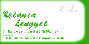 melania lengyel business card